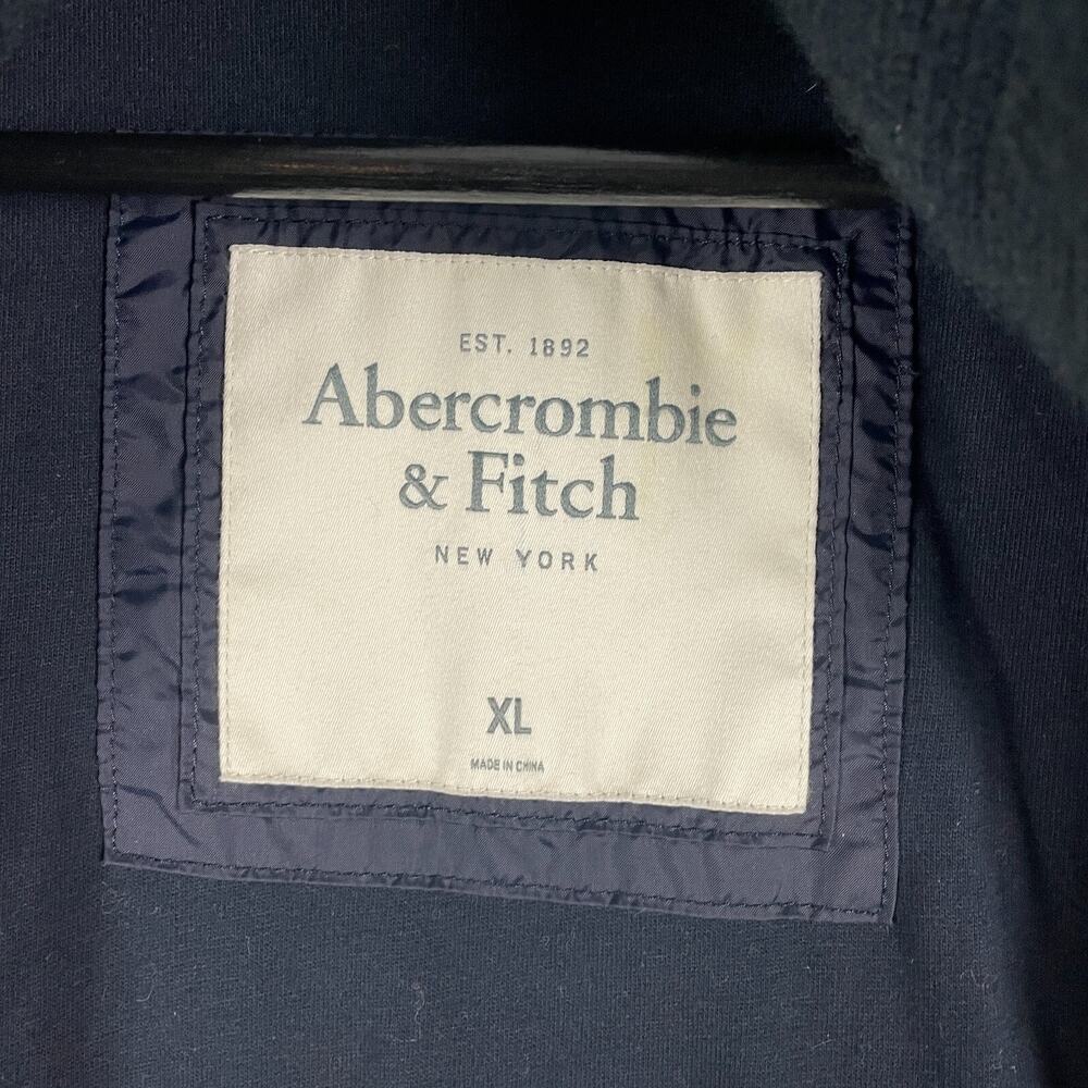 Abercrombie & Fitch Jacket Women XL Navy Windbreaker Outdoor Retro Moose - Picture 9 of 16